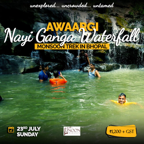 Monsoon Trek in Bhopal - Nayi Ganga Waterfall - Awaargi by Junoon Adventure